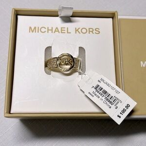 New Michael Kors ring. Gold tone. Size 7
